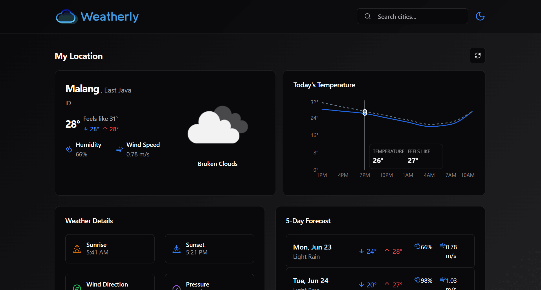 Weatherly - Weather Application